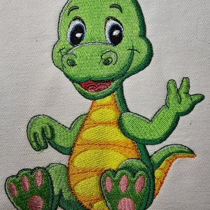Cartoon niedlicher Baby-Alligator, Stickdatei (Kein fertiges Produkt)