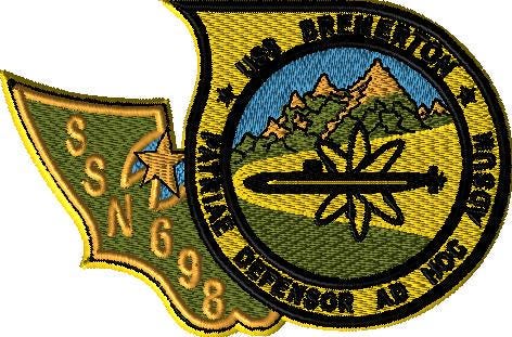 Écusson USS Bremerton SSN 698 entièrement brodé