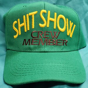 Gorra personalizada de miembro de la tripulación del espectáculo de mierda Gorra con palabras que dicen