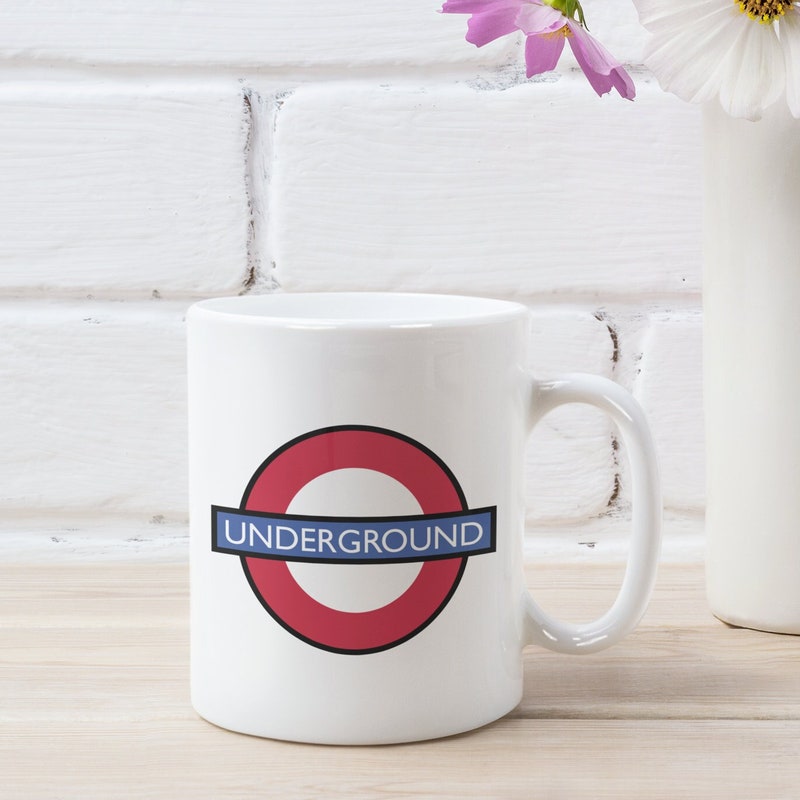 Boxed Coffee Mug With London Underground Tube Map Print (Bold), White