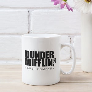 Dunder Mifflin Inc Office Merch White 11 oz Ceramic Mug Gift Souvenir