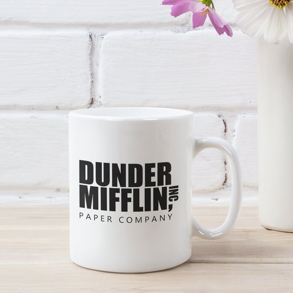 Dunder Mifflin Inc Büro Merch Weiß 11 oz Keramik Tasse Geschenk Souvenir