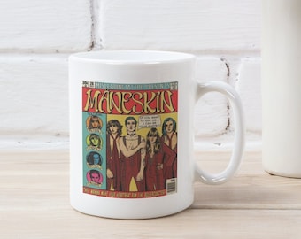 Maneskin Cartoon Drawing  White 11 oz Ceramic Mug Gift Souvenir