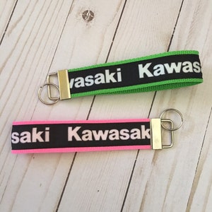 Kawasaki inspired wristlet keychain 6"