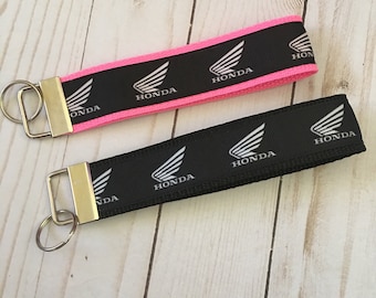 Honda inspired keychain 6” wristlet