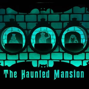 Haunted Mansion Shadow box, Liftande spöken, SVG-, PNG-, JPEG- och DFX-filer för Cricut eller Silhouette