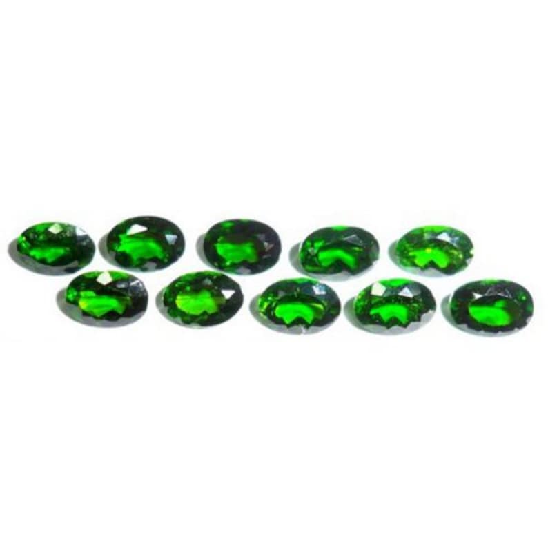 Faceted Chrome Diopside Cabochons Cabs Russia Yakutia