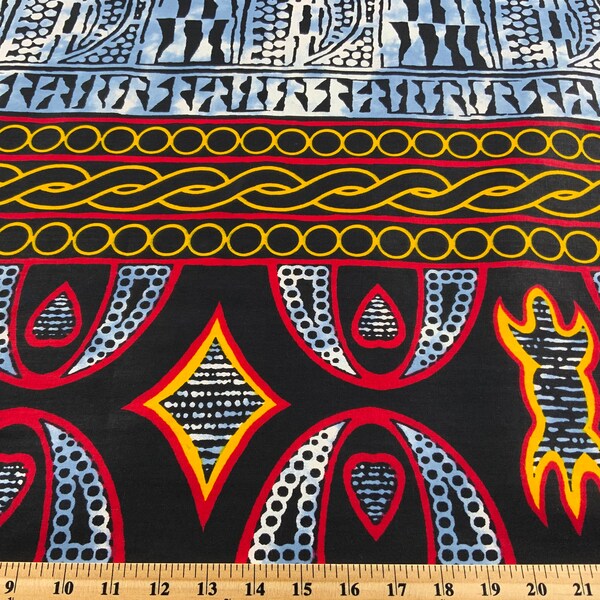 Afrikanischer Stoff Ankara Atoghu Toghu Tribal Ethnic Symbol Quilten Patchwork Kopfwickel Bamileke Ndop Schlammstoff Print 100% Baumwolle