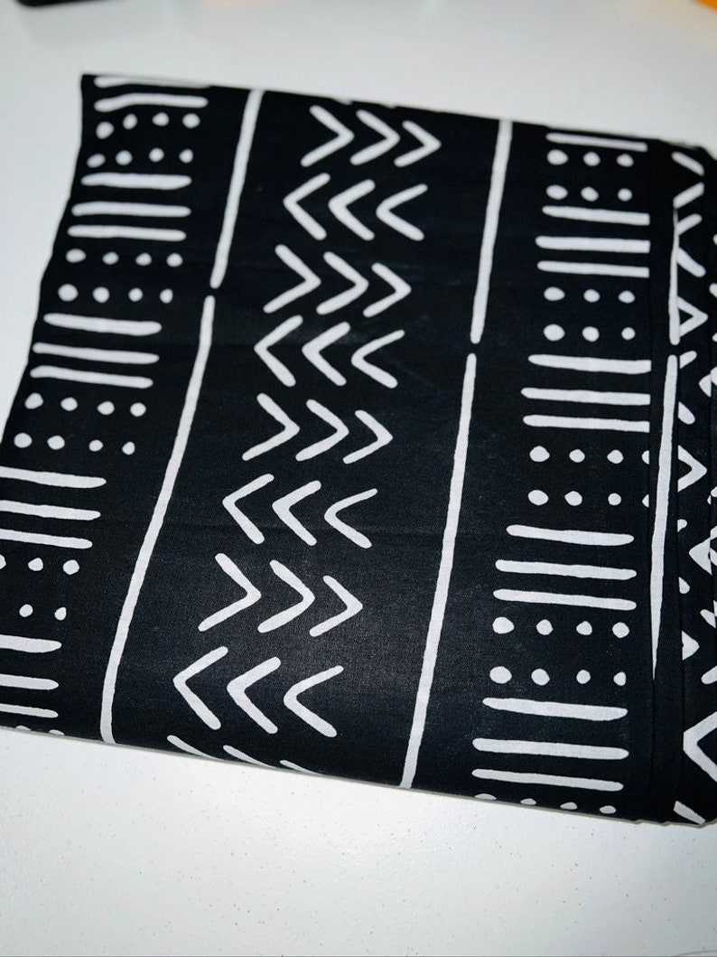 African Fabric by the Yard Cotton Mud Cloth Print Bohemian - Etsy