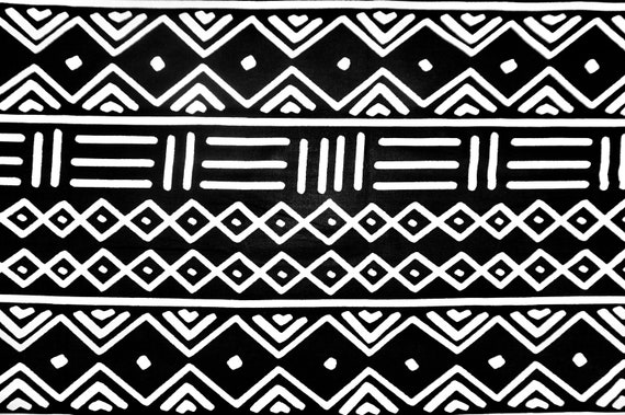 Boho Fabric by the Yard, African Ankara Print, Geometric, Cotton