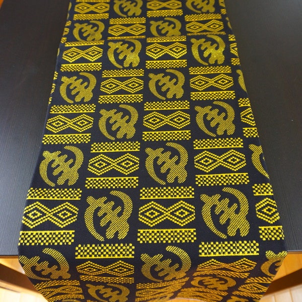 Gye Nyame Adinkra Ghana, Metallic Gold African Fabric by the Yard, African Symbol Ethnic Clothing, Quilting Cotton Ankara Print Sewing Craft