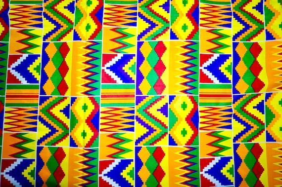 Colorful Kente African Print Fabric by the Yard Ankara Masks -  Finland