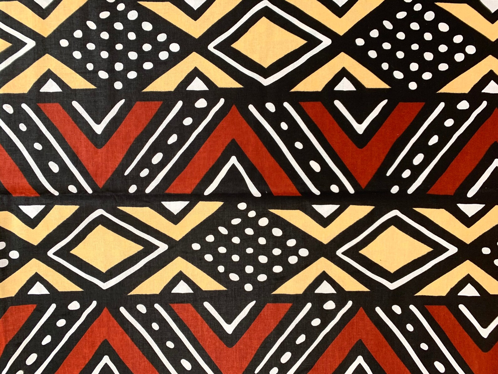 Rust Mud Cloth Inspired African Print Fabric by the Yard Etsy