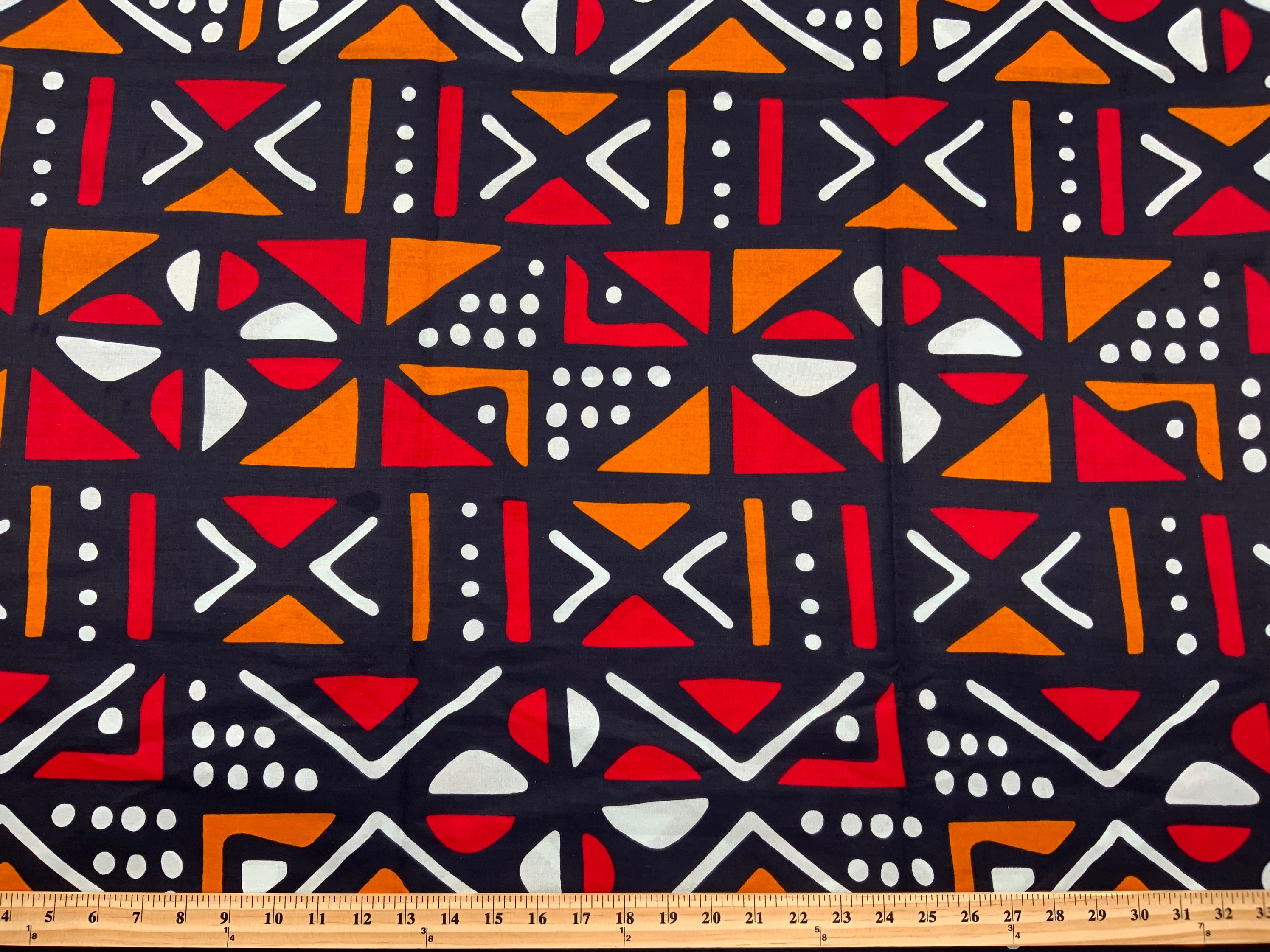 Rustic Mud Cloth Print African Fabric by the Yard Teal Spring Etsy