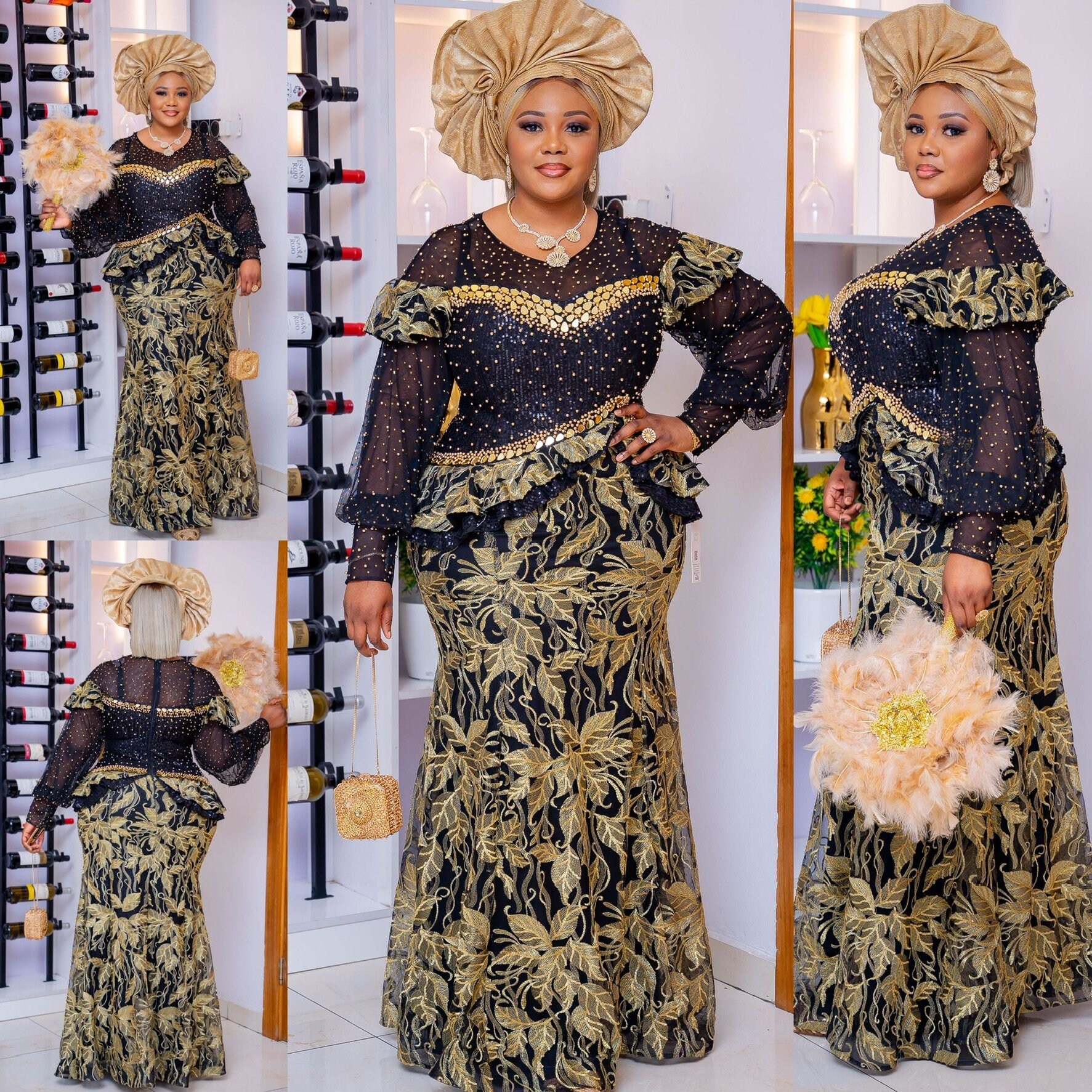 Black and gold peplum dress 2025 Black and gold peplum dress 2025