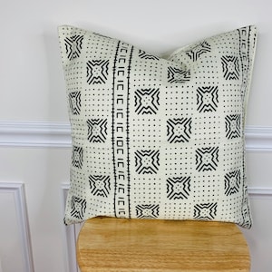Moss Olive Green Pillow Cover, Tribal Urban Ethnic Square 18x18 in