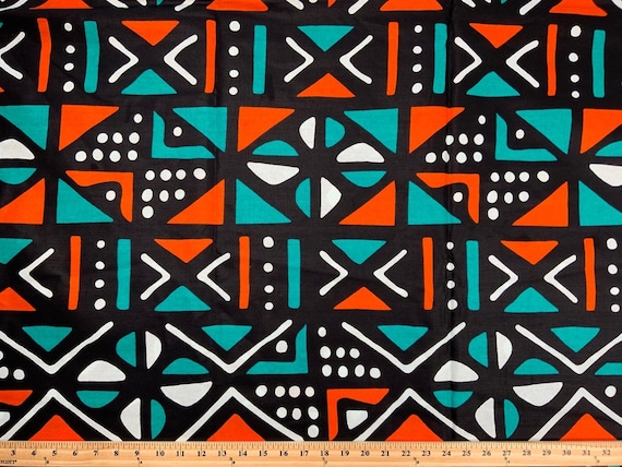 Boho Fabric by the Yard, African Ankara Print, Geometric, Cotton Clothing  Sewing, Quilting, Bohemian Home Decor, DIY Crafting, Mask Headwrap 