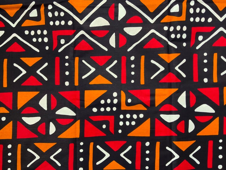 Mudcloth Ankara Print Fabric by the Yard Boho Home Craft Etsy