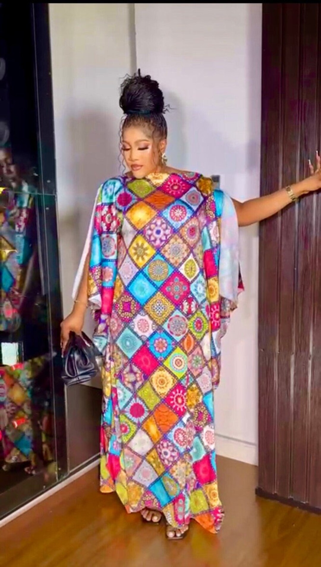 Pink Kaftan Dress, Wedding Guest Dress, Owambe Birthday Party Wear ...