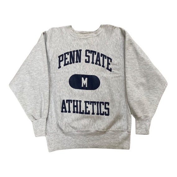 Vintage 90s Champion Reverse Weave Penn State Athletics Grey - Etsy クーポン有り 90's Champion REVERSE WEAVE MADE in USA スウェット