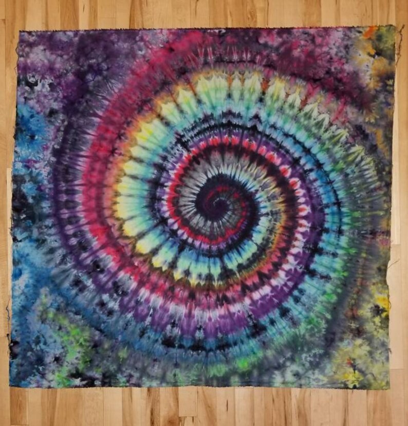 Bright Rainbow Tie Dye Tapestry 45x43 Bright Tie Etsy