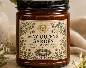 Pot de bougie au chèvrefeuille du jardin de la Reine de mai