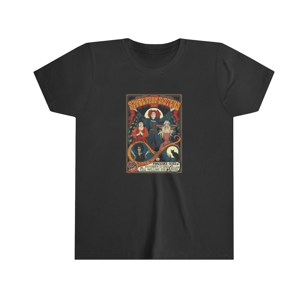 Discover Kids Sanderson Sisters Tshirt, Halloween Hocus Pocus Tshirt for Boys and Girls, Back To School Clothes