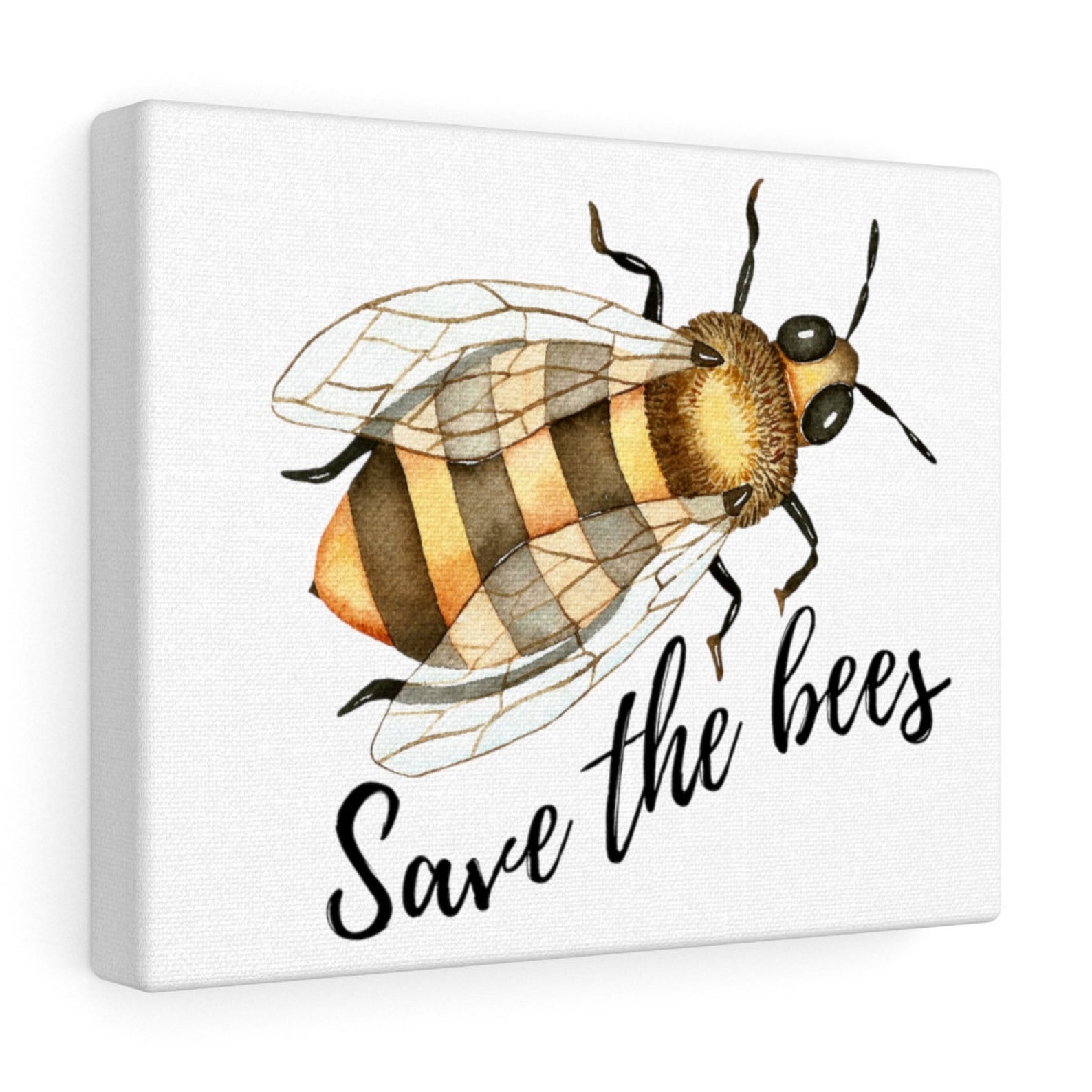 Save the Bees Wall Canvas Bee Hanging Wall Art Etsy