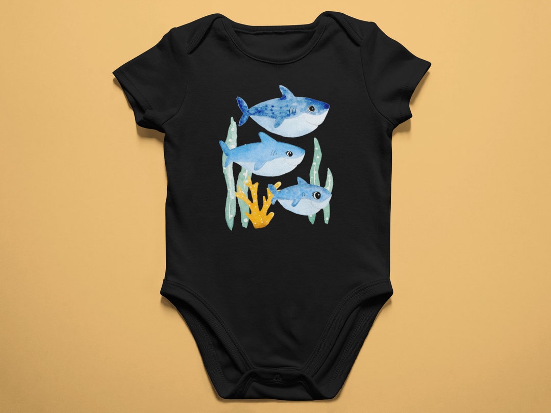 Baby Shark Bodysuit Matching Family Sharks Gender Neutral Etsy