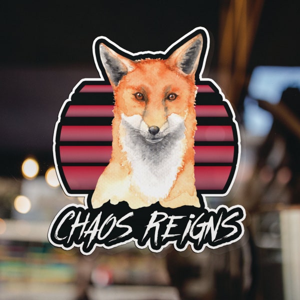 Chaos Reigns Antichrist Inspired Fox Sticker