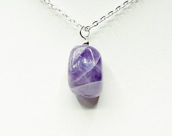 Collar de amatista: colgante curativo con infusión de Reiki y piedras preciosas naturales