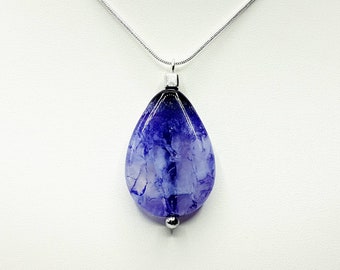 Collar de ágata morada