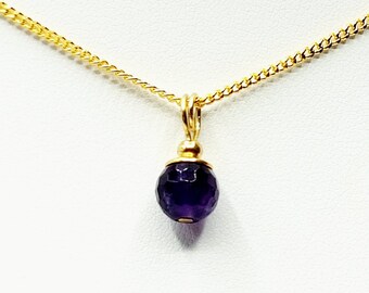 Collar de amatista facetada