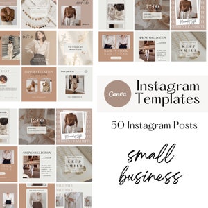 50 Instagram Posts Template, Canva Templates, Instagram Engagement, Canva Instagram Templates