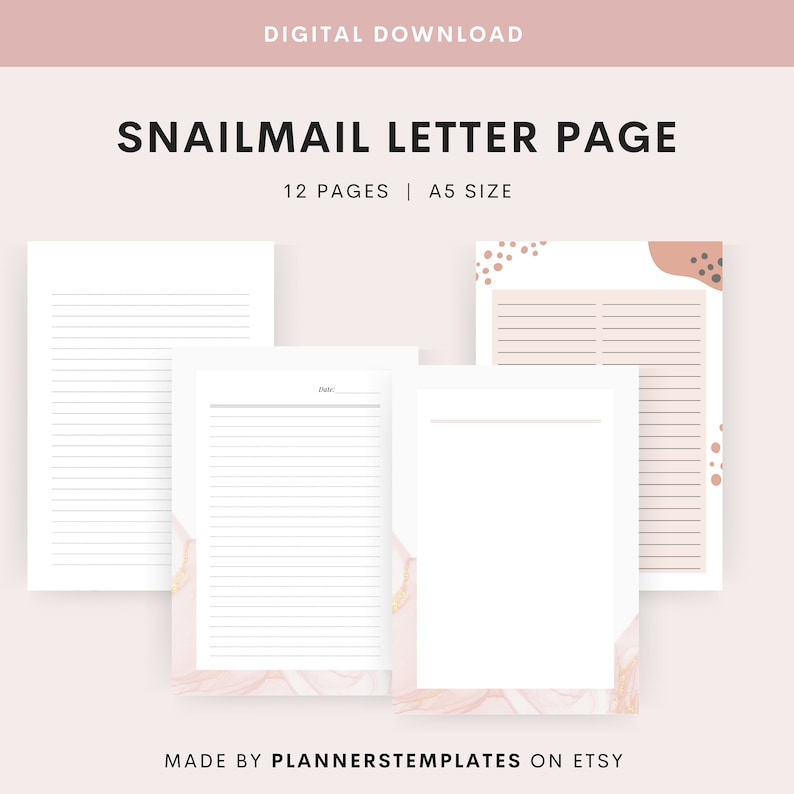 A5 Snailmail Tracker, Printable Penpal Tracker, Mail Tracker, Snailmail Planner, Penpal Record ...