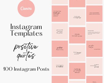 100 modelli Instagram, modelli Canva, post di Instagram, citazioni positive di Instagram, modelli Canva modificabili per citazioni di Instagram Girl Boss