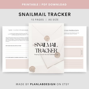 A5 Mail-Tracker, zum Ausdrucken, zum Ausdrucken, für Penpal Tracker, Mail-Tracker, den Kalender, den Kalender, die Penpal-Aufzeichnungen, die Printables