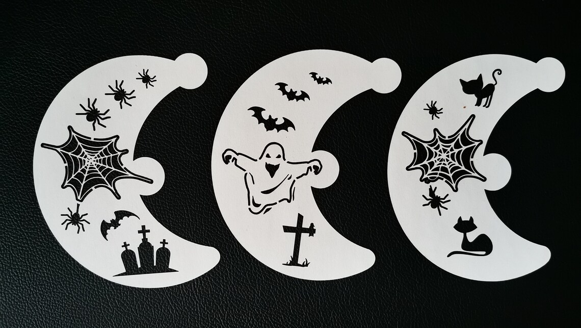 Halloween Face Painting Stencil Set 190 Mylar - Etsy