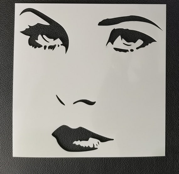 Stencil Set Woman Face Stencils Set - Etsy