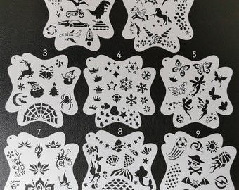 Face painting small designs stencils mix