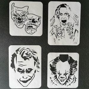 Joker-Pennywise-Laugh now Cry later Stencil set (190 micron Mylar)