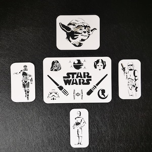 Star W Stencil Set 4 (Body an d Face Painting Stencils 190 Mylar)