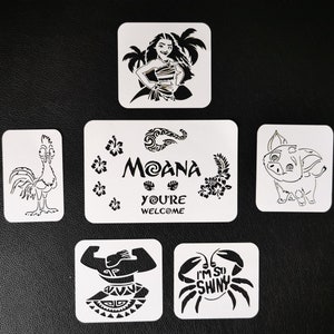 Moana Stencil Set (Body and Face Painting Stencils 190 Mylar)