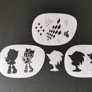 Sonic Stencil Set 190 micron Mylar (Body and Face painting)