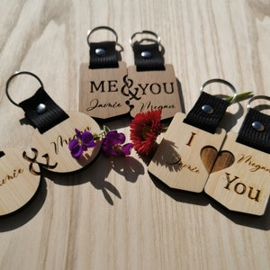 Personalised Keyring-Keychains (Walnut & Bamboo 5mm)