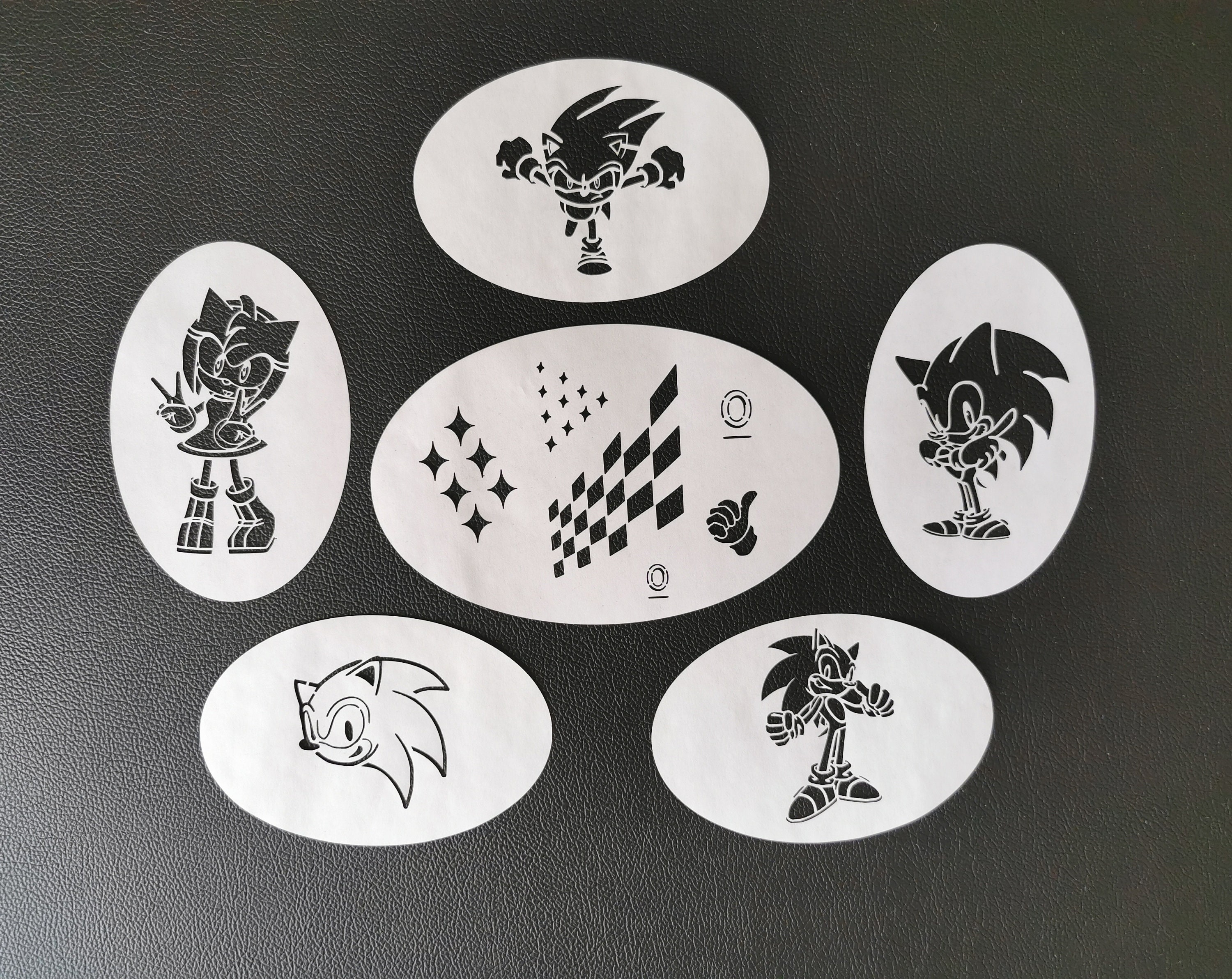 Sonic Stencil Set 190 Micron Mylar (body and Face Painting) - Etsy