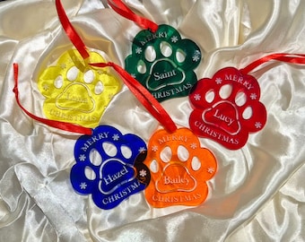 Christmas Baubles For Your Best Friend - Personalisable Christmas Decor - Laser Cut and Engraved Plywood & Mirror Acrylic in 7 Colours