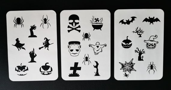 Halloween Face Painting Stencils 190 Mylar - Etsy