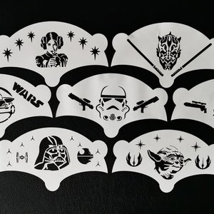 Star W ansiktsmålningsschablonset (Mylar 190)