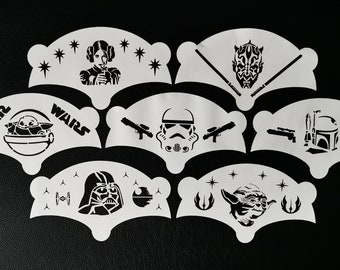 Star W Face Painting Stencil Set (Mylar 190)